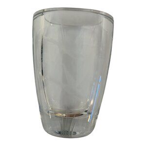 Vintage Etched Crystal Vase with Flying Geese – Heavy Clear Glass – 5 x 3.5